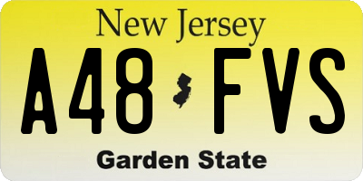 NJ license plate A48FVS
