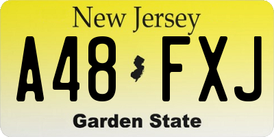 NJ license plate A48FXJ