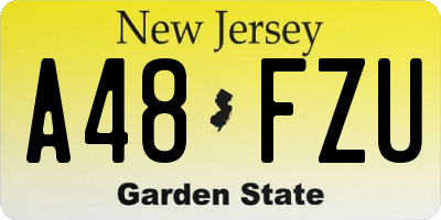 NJ license plate A48FZU