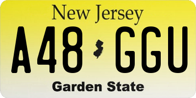 NJ license plate A48GGU