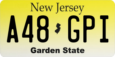 NJ license plate A48GPI