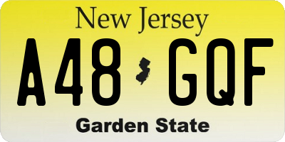 NJ license plate A48GQF