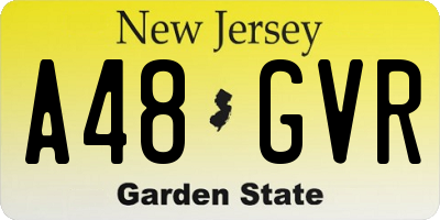 NJ license plate A48GVR
