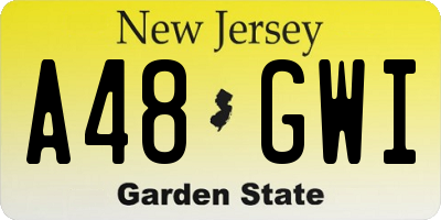 NJ license plate A48GWI
