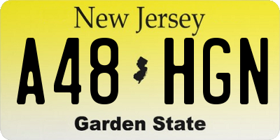 NJ license plate A48HGN