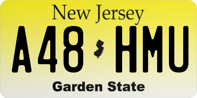 NJ license plate A48HMU
