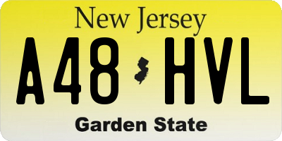 NJ license plate A48HVL