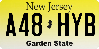 NJ license plate A48HYB