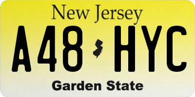 NJ license plate A48HYC