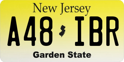 NJ license plate A48IBR