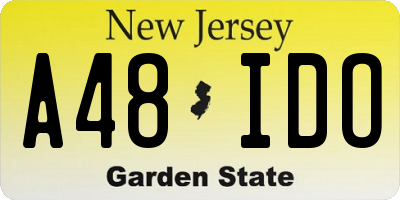 NJ license plate A48IDO