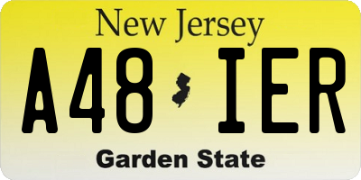 NJ license plate A48IER