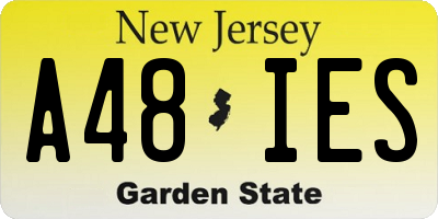 NJ license plate A48IES