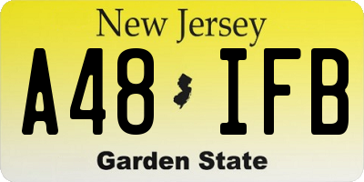 NJ license plate A48IFB
