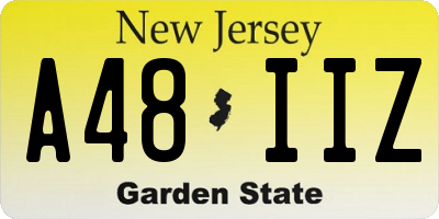 NJ license plate A48IIZ
