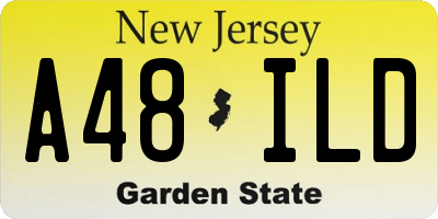 NJ license plate A48ILD