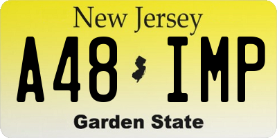 NJ license plate A48IMP