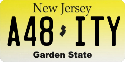 NJ license plate A48ITY