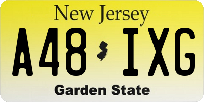 NJ license plate A48IXG