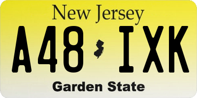 NJ license plate A48IXK