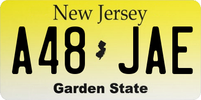 NJ license plate A48JAE