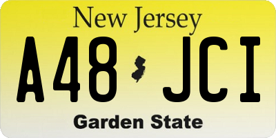 NJ license plate A48JCI