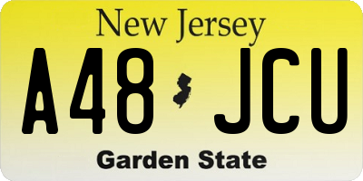 NJ license plate A48JCU
