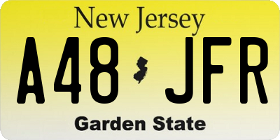 NJ license plate A48JFR