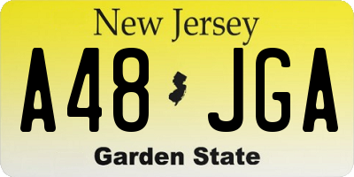 NJ license plate A48JGA