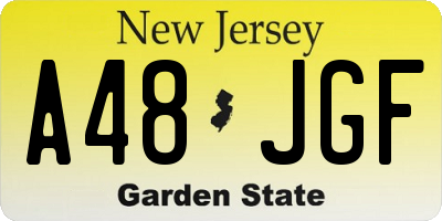 NJ license plate A48JGF