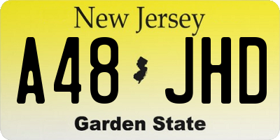 NJ license plate A48JHD