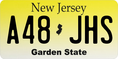 NJ license plate A48JHS
