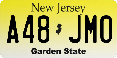 NJ license plate A48JMO
