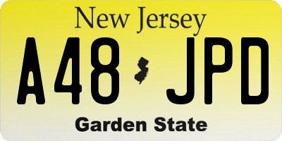 NJ license plate A48JPD