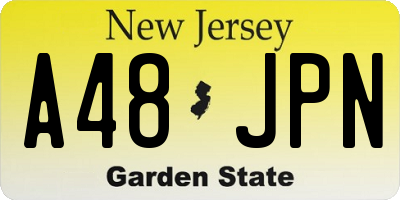 NJ license plate A48JPN