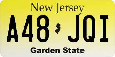 NJ license plate A48JQI
