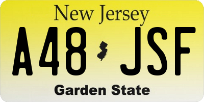 NJ license plate A48JSF