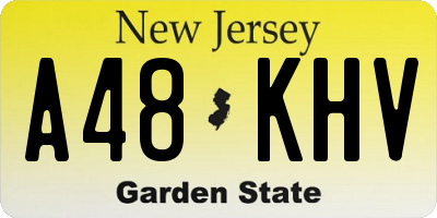 NJ license plate A48KHV