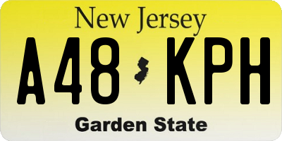 NJ license plate A48KPH