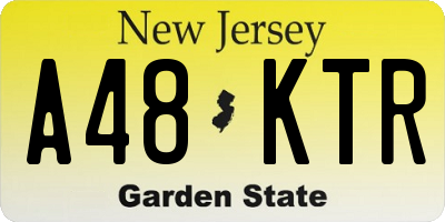NJ license plate A48KTR