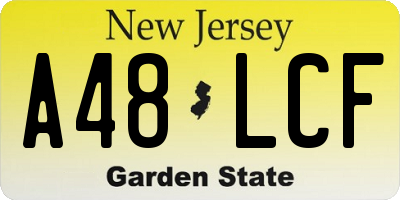 NJ license plate A48LCF