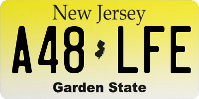 NJ license plate A48LFE