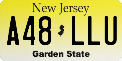 NJ license plate A48LLU