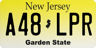 NJ license plate A48LPR