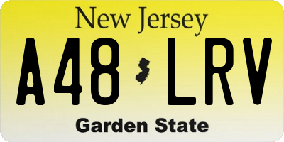 NJ license plate A48LRV