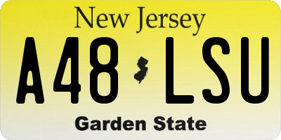 NJ license plate A48LSU