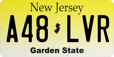 NJ license plate A48LVR