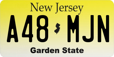 NJ license plate A48MJN