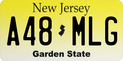NJ license plate A48MLG