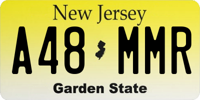 NJ license plate A48MMR